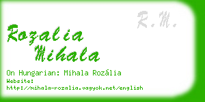 rozalia mihala business card