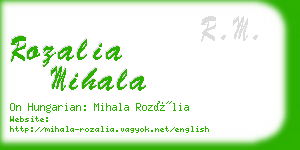 rozalia mihala business card